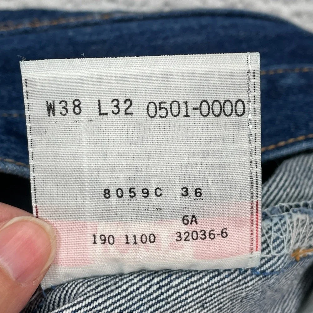 Vintage Levis 501xx‎ Jeans Men's Size 38X32 (Fits 36X29) Y2K Denim Button Fly
